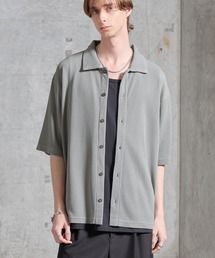【SERACE】Vintage waffle collared short sleeve cardigan / ヴィンテージワッフル襟付き半袖カーディガン