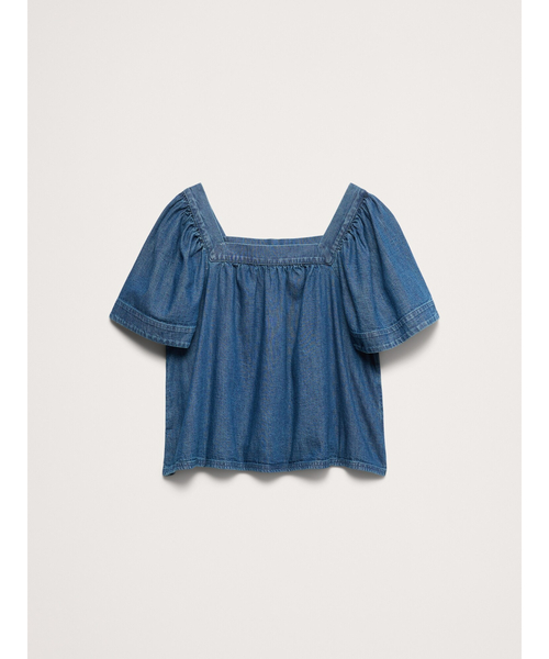 Banana Republic(バナナリパブリック)の「シャンブレー スクエアネック トップス(シャツ/ブラウス・レディース・ブルー・S/XS/M/L)」の5枚目の写真