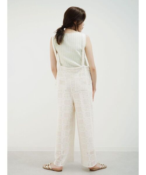 FIKA.（フィーカ）の「Motif  lace overalls（サロペット/オーバーオール・レディース・オフホワイト/ブラック・FREE）」の16枚目の写真