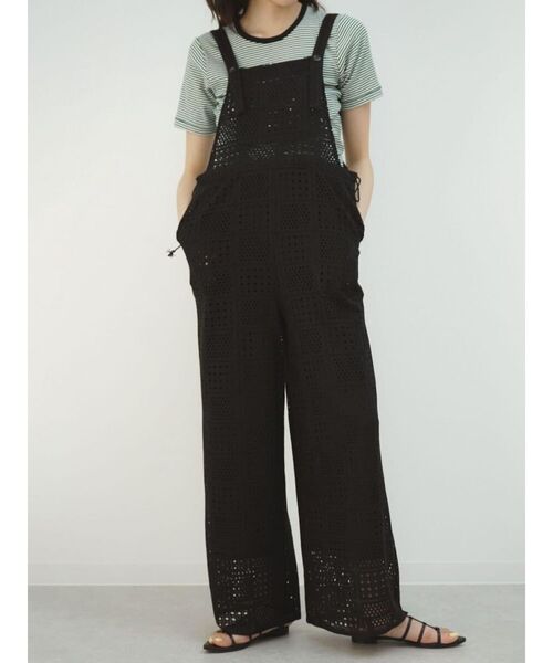 FIKA.（フィーカ）の「Motif  lace overalls（サロペット/オーバーオール・レディース・オフホワイト/ブラック・FREE）」の18枚目の写真