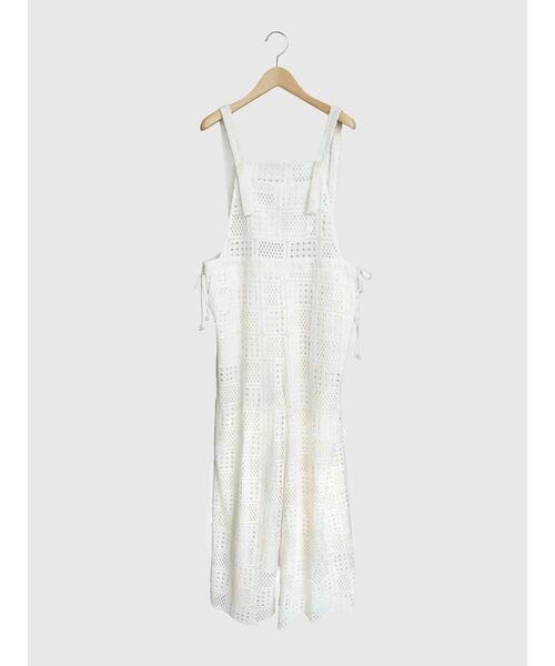 FIKA.（フィーカ）の「Motif  lace overalls（サロペット/オーバーオール・レディース・オフホワイト/ブラック・FREE）」の3枚目の写真