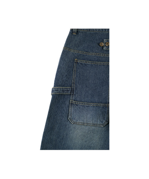 ERTR(イーアールティーアール)の「Carpenter Buckle Bermuda Denim Pants Blue(その他パンツ・レディース・その他・SMALL/MEDIUM/LARGE)」の6枚目の写真