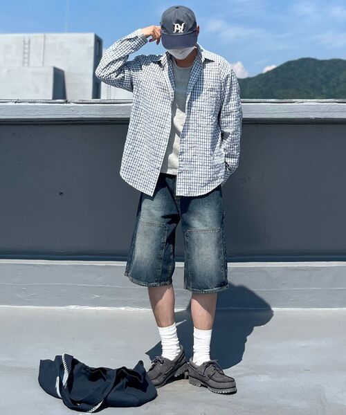 ERTR(イーアールティーアール)の「Carpenter Buckle Bermuda Denim Pants Blue(その他パンツ・レディース・その他・SMALL/MEDIUM/LARGE)」の8枚目の写真