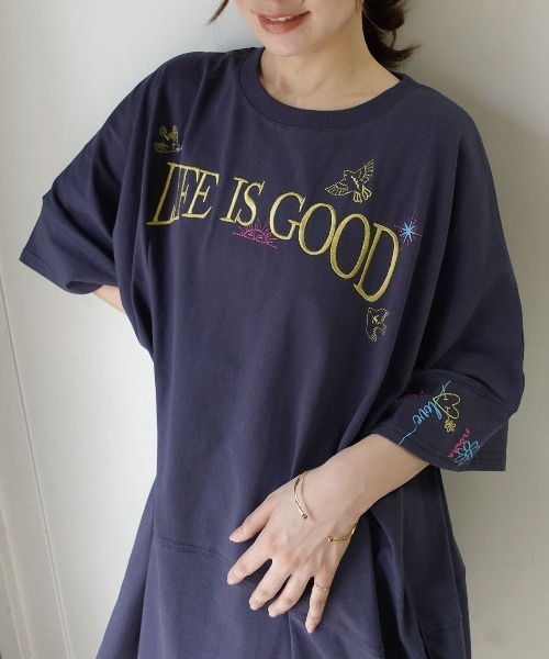 CORNERS(コーナーズ)の「アソートオーバーサイズTシャツ(Tシャツ/カットソー・レディース・ブラック/オフホワイト/ブラック系その他/ピンク/ライトブルー/ホワイト系その他/ネイビー/ホワイト系その他2・FREE)」の7枚目の写真