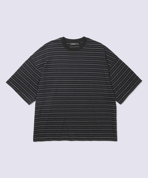 ROTOL(ロトル)の「【ROTOL】Lumiflect Border Tee(Tシャツ/カットソー・メンズ・ブラック/ホワイト・2)」の1枚目の写真
