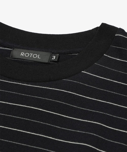 ROTOL(ロトル)の「【ROTOL】Lumiflect Border Tee(Tシャツ/カットソー・メンズ・ブラック/ホワイト・2)」の8枚目の写真