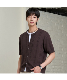 26 SS ウォッシャブルケーブルラウンドクロップニットカーディガン（6カラー）