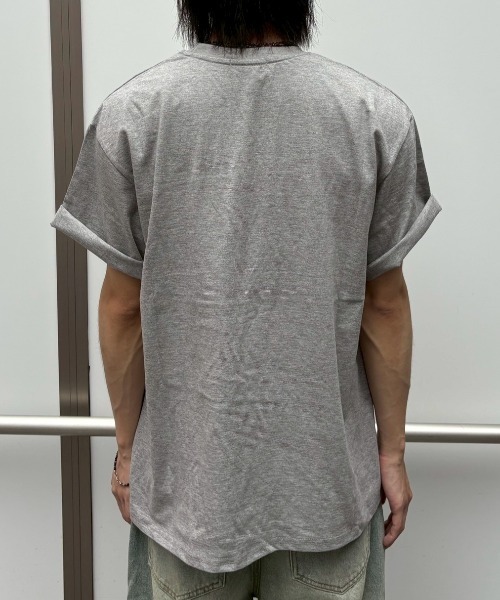 Never mind the XU / Chikashitsu+(ネバーマインド ザ エックスユー / チカシツプラス)の「【nmtc+】Unisex Vintage Oversized T-Shirt / 【エヌエムティーシープラス】ユニセックスヴィンテージオーバーサイズTシャツ(Tシャツ/カットソー・メンズ・ブラック/ホワイト/グレー・ONE SIZE)」の6枚目の写真