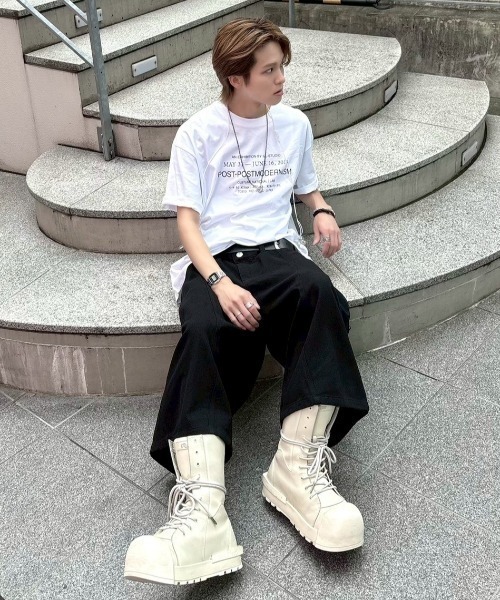 Never mind the XU / Chikashitsu+(ネバーマインド ザ エックスユー / チカシツプラス)の「【nmtc+】Unisex Vintage Oversized T-Shirt / 【エヌエムティーシープラス】ユニセックスヴィンテージオーバーサイズTシャツ(Tシャツ/カットソー・メンズ・ブラック/ホワイト/グレー・ONE SIZE)」の10枚目の写真