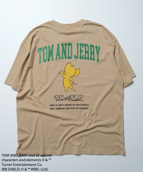 Tom＆Jerry（トムアンドジェリー）の「トムジェリ　Tシャツ（Tシャツ/カットソー・メンズ・ブラック系その他/ネイビー/ベージュ/ダークグリーン/ブルー系その他/グリーン系その他/ブラック/チャコールグレー/オフホワイト/オレンジ/ホワイト系その他/モカ/ホワイト系その他3/ホワイト系その他2/グレー系その他/杢グレー・M/L/XL）」の11枚目の写真