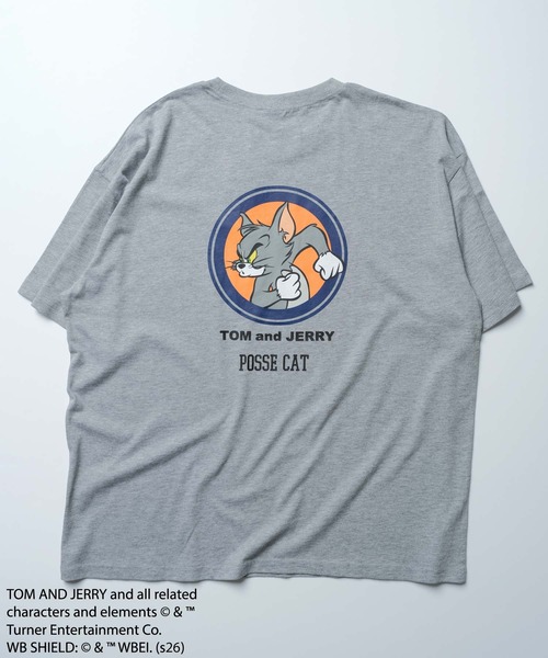 Tom＆Jerry（トムアンドジェリー）の「トムジェリ　Tシャツ（Tシャツ/カットソー・メンズ・ブラック系その他/ネイビー/ベージュ/ダークグリーン/ブルー系その他/グリーン系その他/ブラック/チャコールグレー/オフホワイト/オレンジ/ホワイト系その他/モカ/ホワイト系その他3/ホワイト系その他2/グレー系その他/杢グレー・M/L/XL）」の8枚目の写真