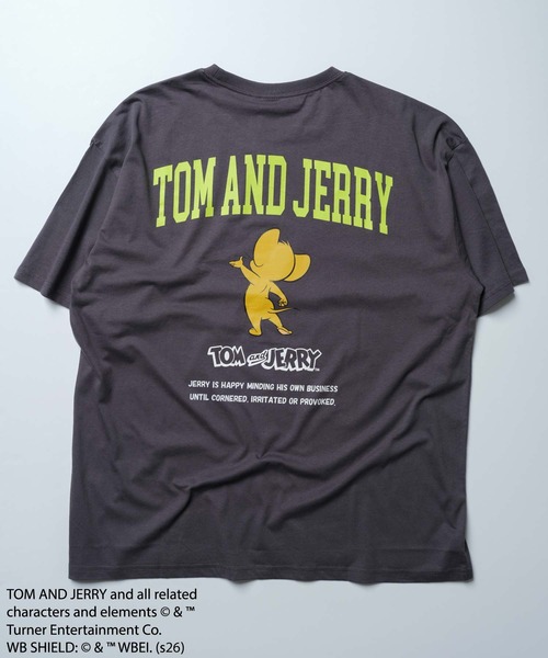Tom＆Jerry（トムアンドジェリー）の「トムジェリ　Tシャツ（Tシャツ/カットソー・メンズ・ブラック系その他/ネイビー/ベージュ/ダークグリーン/ブルー系その他/グリーン系その他/ブラック/チャコールグレー/オフホワイト/オレンジ/ホワイト系その他/モカ/ホワイト系その他3/ホワイト系その他2/グレー系その他/杢グレー・M/L/XL）」の9枚目の写真