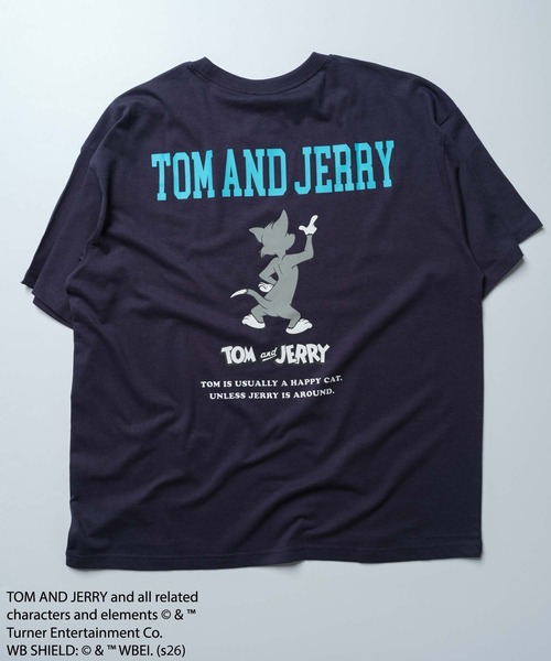 Tom＆Jerry（トムアンドジェリー）の「トムジェリ　Tシャツ（Tシャツ/カットソー・メンズ・ブラック系その他/ネイビー/ベージュ/ダークグリーン/ブルー系その他/グリーン系その他/ブラック/チャコールグレー/オフホワイト/オレンジ/ホワイト系その他/モカ/ホワイト系その他3/ホワイト系その他2/グレー系その他/杢グレー・M/L/XL）」の15枚目の写真