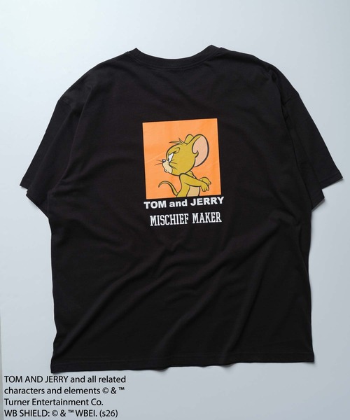 Tom＆Jerry（トムアンドジェリー）の「トムジェリ　Tシャツ（Tシャツ/カットソー・メンズ・ブラック系その他/ネイビー/ベージュ/ダークグリーン/ブルー系その他/グリーン系その他/ブラック/チャコールグレー/オフホワイト/オレンジ/ホワイト系その他/モカ/ホワイト系その他3/ホワイト系その他2/グレー系その他/杢グレー・M/L/XL）」の5枚目の写真