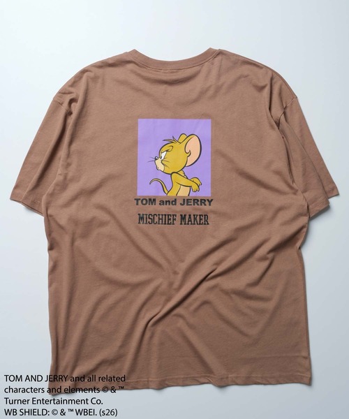 Tom＆Jerry（トムアンドジェリー）の「トムジェリ　Tシャツ（Tシャツ/カットソー・メンズ・ブラック系その他/ネイビー/ベージュ/ダークグリーン/ブルー系その他/グリーン系その他/ブラック/チャコールグレー/オフホワイト/オレンジ/ホワイト系その他/モカ/ホワイト系その他3/ホワイト系その他2/グレー系その他/杢グレー・M/L/XL）」の10枚目の写真