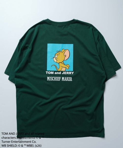 Tom＆Jerry（トムアンドジェリー）の「トムジェリ　Tシャツ（Tシャツ/カットソー・メンズ・ブラック系その他/ネイビー/ベージュ/ダークグリーン/ブルー系その他/グリーン系その他/ブラック/チャコールグレー/オフホワイト/オレンジ/ホワイト系その他/モカ/ホワイト系その他3/ホワイト系その他2/グレー系その他/杢グレー・M/L/XL）」の12枚目の写真