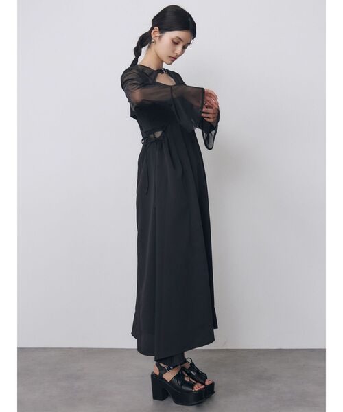 MURUA(ムルーア)の「【WEB限定】シアーボレロキャミワンピース 夏服(ワンピース・レディース・ブラック/その他1・FREE)」の19枚目の写真