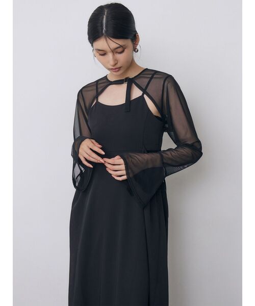MURUA(ムルーア)の「【WEB限定】シアーボレロキャミワンピース 夏服(ワンピース・レディース・ブラック/その他1・FREE)」の21枚目の写真