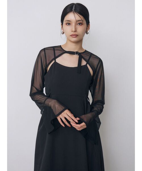 MURUA(ムルーア)の「【WEB限定】シアーボレロキャミワンピース 夏服(ワンピース・レディース・ブラック/その他1・FREE)」の22枚目の写真