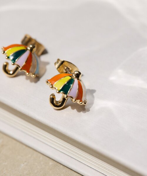ear PAPILLONNER(イアパピヨネ)の「《WEB限定/チタンポスト》カラフル雨傘ピアス(ピアス(両耳用)・レディース・オレンジ/ベビーピンク・FREE)」の11枚目の写真