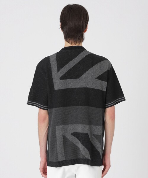 BLACK LABEL CRESTBRIDGE(ブラックレーベル・クレストブリッジ)の「【10th ANNIVERSARY】ツィーディーブラックチェックニットTシャツ(Tシャツ/カットソー・メンズ・ブラック・M/L/XL/S)」の4枚目の写真