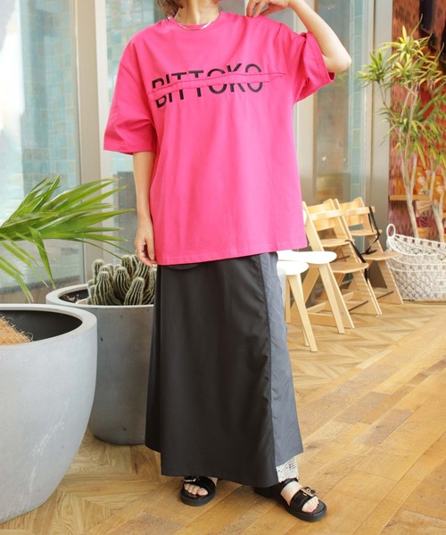 BITTOKO(ビットコ)の「bittokoロゴT(Tシャツ/カットソー・レディース・グレー/ブラック/ホワイト/ピンク・FREE)」の7枚目の写真