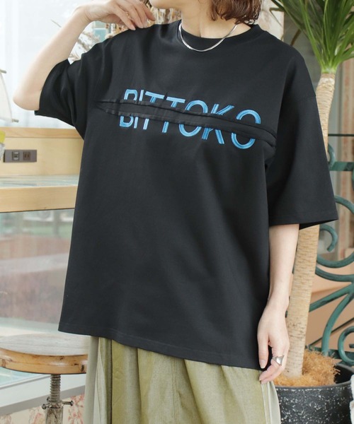 BITTOKO(ビットコ)の「bittokoロゴT(Tシャツ/カットソー・レディース・グレー/ブラック/ホワイト/ピンク・FREE)」の15枚目の写真