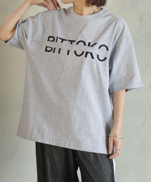 BITTOKO(ビットコ)の「bittokoロゴT(Tシャツ/カットソー・レディース・グレー/ブラック/ホワイト/ピンク・FREE)」の22枚目の写真