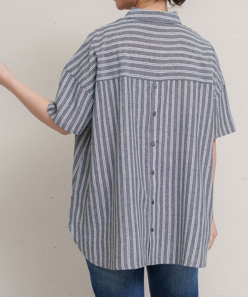 MARAI(マーライ)の「5分袖シャツブラウス バックボタン(シャツ/ブラウス・レディース・ブラック系その他・フリー)」の4枚目の写真