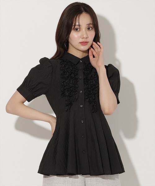 WILLSELECTION（ウィルセレクション）の「フリルディティールペプラムブラウス（シャツ/ブラウス・レディース・イエロー/オフホワイト/ブラック・FREE）」の3枚目の写真