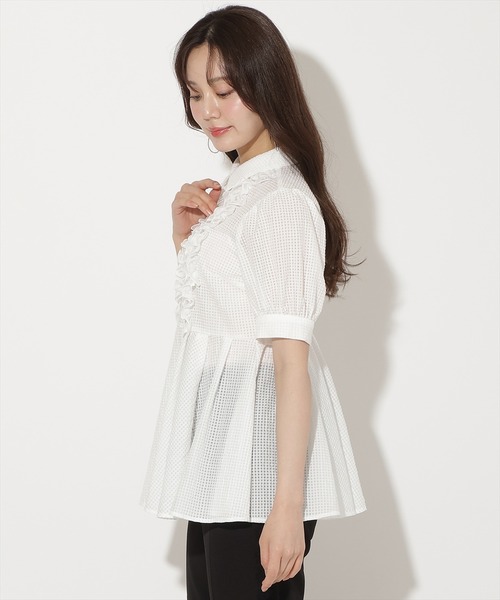 WILLSELECTION（ウィルセレクション）の「フリルディティールペプラムブラウス（シャツ/ブラウス・レディース・イエロー/オフホワイト/ブラック・FREE）」の5枚目の写真