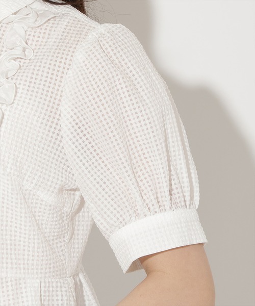 WILLSELECTION（ウィルセレクション）の「フリルディティールペプラムブラウス（シャツ/ブラウス・レディース・イエロー/オフホワイト/ブラック・FREE）」の8枚目の写真