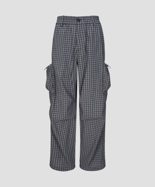 Verdnt（バーダント）の「チェックストリングカーゴバンディングパンツ[ネイビー]（その他パンツ・レディース・その他・SMALL/MEDIUM）」の4枚目の写真