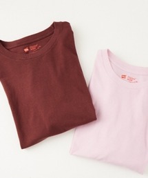 [HANES/ヘインズ] 2P FOR HER ジャパンフィットロングスリーブパックTシャツ