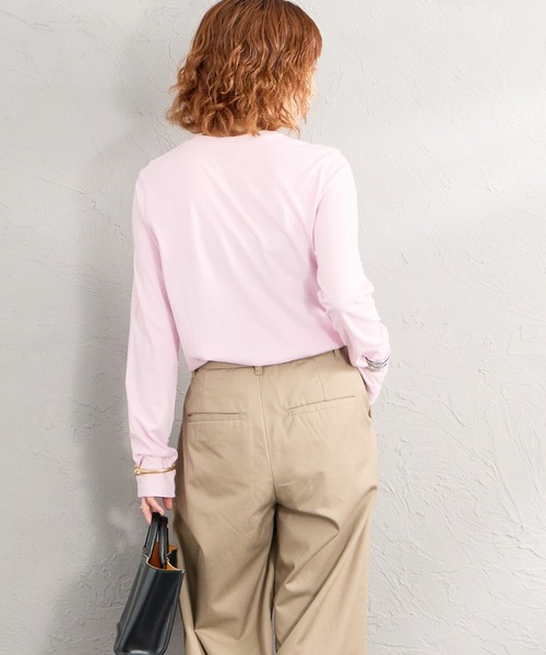 HANES（ヘインズ）の「[HANES/ヘインズ] 2P FOR HER ジャパンフィットロングスリーブパックTシャツ（Tシャツ/カットソー・レディース・ブラウン/ホワイト・L/M）」の15枚目の写真