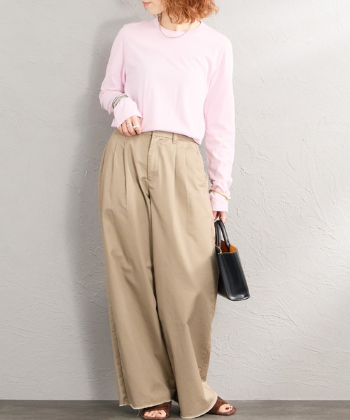 HANES（ヘインズ）の「[HANES/ヘインズ] 2P FOR HER ジャパンフィットロングスリーブパックTシャツ（Tシャツ/カットソー・レディース・ブラウン/ホワイト・L/M）」の16枚目の写真