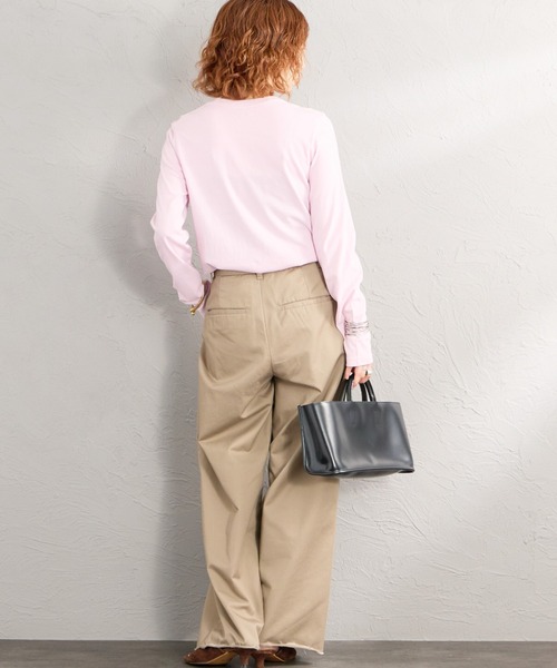 HANES（ヘインズ）の「[HANES/ヘインズ] 2P FOR HER ジャパンフィットロングスリーブパックTシャツ（Tシャツ/カットソー・レディース・ブラウン/ホワイト・L/M）」の17枚目の写真