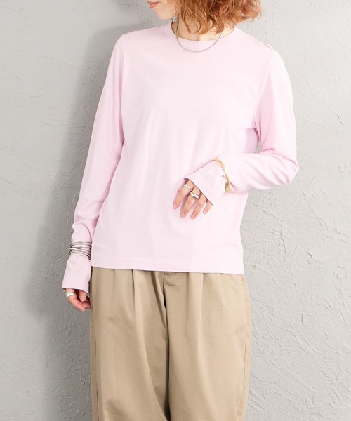 HANES（ヘインズ）の「[HANES/ヘインズ] 2P FOR HER ジャパンフィットロングスリーブパックTシャツ（Tシャツ/カットソー・レディース・ブラウン/ホワイト・L/M）」の18枚目の写真