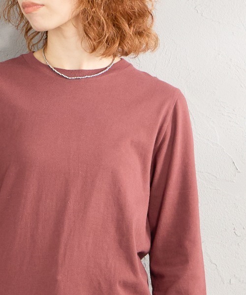 HANES（ヘインズ）の「[HANES/ヘインズ] 2P FOR HER ジャパンフィットロングスリーブパックTシャツ（Tシャツ/カットソー・レディース・ブラウン/ホワイト・L/M）」の12枚目の写真