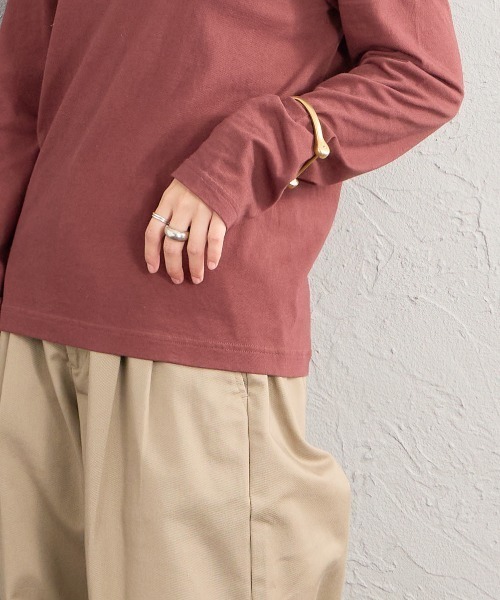 HANES（ヘインズ）の「[HANES/ヘインズ] 2P FOR HER ジャパンフィットロングスリーブパックTシャツ（Tシャツ/カットソー・レディース・ブラウン/ホワイト・L/M）」の13枚目の写真
