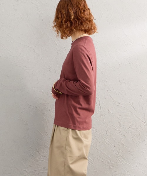 HANES（ヘインズ）の「[HANES/ヘインズ] 2P FOR HER ジャパンフィットロングスリーブパックTシャツ（Tシャツ/カットソー・レディース・ブラウン/ホワイト・L/M）」の10枚目の写真