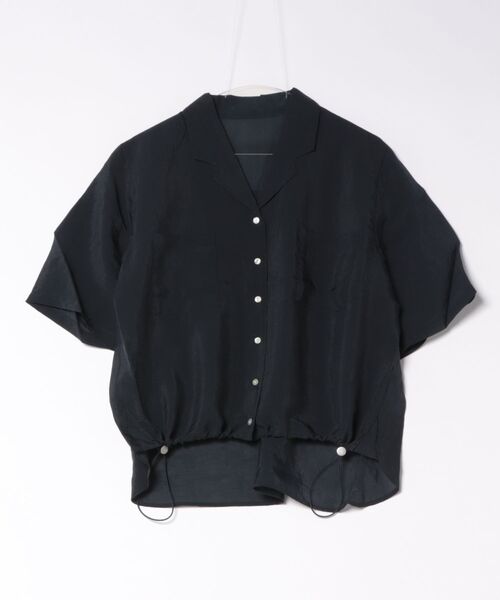 gossara（ゴサラ）の「【さらっと羽織れる軽やかさ】裾ドロスト開襟カラーシャツ（シャツ/ブラウス・レディース・チャコールグレー/ブラウン/ベージュ・FREE）」の20枚目の写真