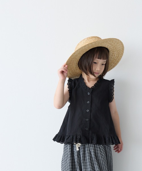LOWRYS FARM(ローリーズファーム)の「レースノースリーブブラウス 877774(シャツ/ブラウス・キッズ・オフホワイト/ブラック・120cm/150cm/140cm/130cm/110cm)」の17枚目の写真
