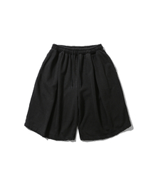 ANGLAN（アングラン）の「Cross Pleated Sweat Shorts - Washed Black（その他パンツ）」