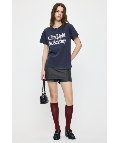 MOUSSY(マウジー)の「NINETIES ACADEMY Tシャツ(Tシャツ/カットソー・レディース・ネイビー/杢グレー・FREE)」の5枚目の写真