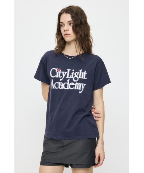 MOUSSY(マウジー)の「NINETIES ACADEMY Tシャツ(Tシャツ/カットソー・レディース・ネイビー/杢グレー・FREE)」の6枚目の写真