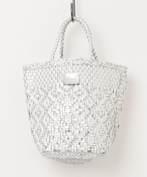 MAISON mou（メゾンムー）の「【Swaraj/スワラージ】手編みメッシュレザーTOTE(牛革)本革（トートバッグ・レディース・ブラック/シルバー/ブラウン/ゴールド/ホワイト・FREE）」の4枚目の写真
