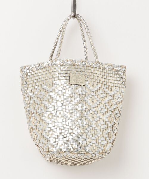 MAISON mou（メゾンムー）の「【Swaraj/スワラージ】手編みメッシュレザーTOTE(牛革)本革（トートバッグ・レディース・ブラック/シルバー/ブラウン/ゴールド/ホワイト・FREE）」の5枚目の写真