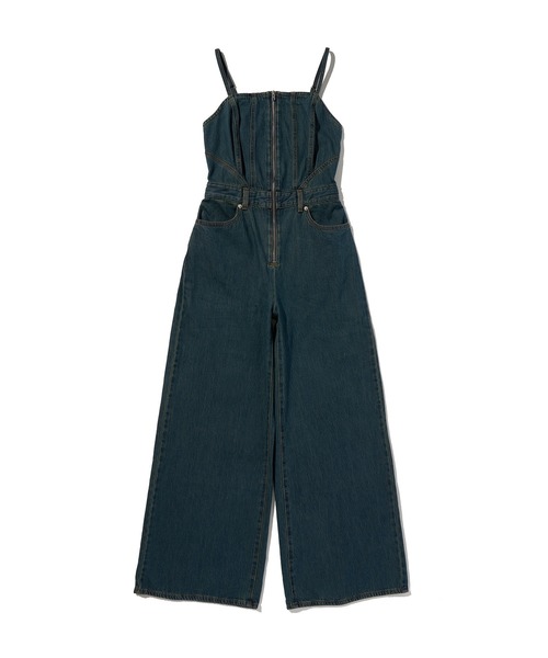 Levi's(リーバイス)の「Levi's/リーバイス シーム ジャンプスーツ ミディアムインディゴ(サロペット/オーバーオール・レディース・ダークインディゴブルー・XS/S/M)」の4枚目の写真