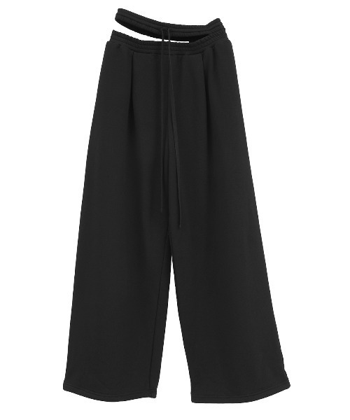 CLANE(クラネ)の「SLASH WAIST SWEAT PANTS(スウェットパンツ・レディース・ブラウン/ブラック/グレー・1/2)」の10枚目の写真